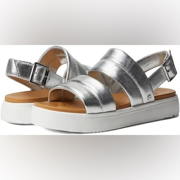 New UGG Zayne Metallic Slingback Sandal - Picture 1 of 13